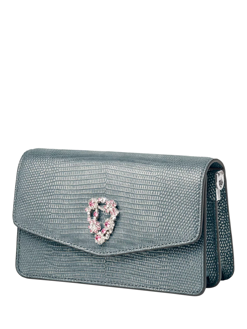 Aspinal of London Eliza croc leather clutch bag - British product
