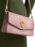 Aspinal of London Eliza leather clutch bag in Cassis (British brand)