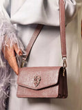 Aspinal of London Eliza leather clutch bag in Cassis (British brand)
