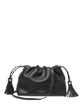 Aspinal of London Soho Pebble Leather Large Crossbody Pouch, Black