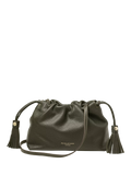 Aspinal of London Soho Pebble Leather Large Crossbody Pouch, Green