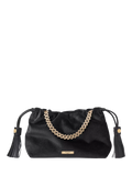 Aspinal of London Amelia black velvet evening bag, imported from the UK