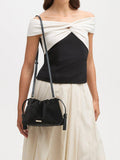 Aspinal of London Amelia black velvet evening bag, imported from the UK
