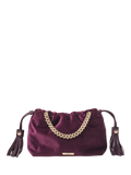 Aspinal of London Cassis velvet evening bag, imported from the UK