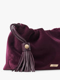 Aspinal of London Cassis velvet evening bag, imported from the UK