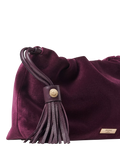 Aspinal of London Cassis velvet evening bag, imported from the UK
