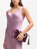 Aspinal of London Cassis velvet evening bag, imported from the UK