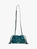 Aspinal of London velvet evening bag peacock colour (British brand)