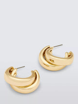 John Lewis John Lewis Double Overlapped Hoop Earrings- Buy online at McGrocer