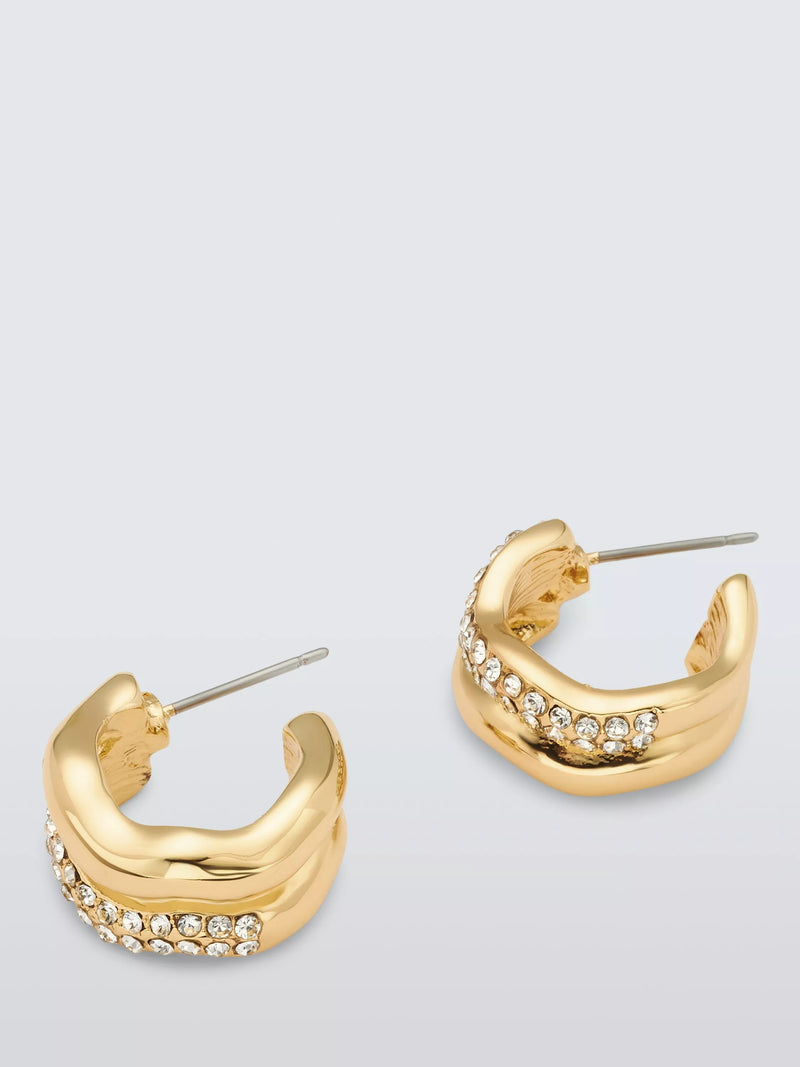 John Lewis diamante wavy hoop earrings (British brand)