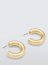 John Lewis John Lewis Medium Polished Half Hoop Earrings- Buy online at McGrocer