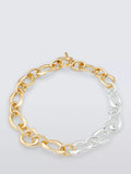 John Lewis irregular link mixed plate necklace 20cm, UK version