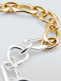 John Lewis irregular link mixed plate necklace 20cm, UK version