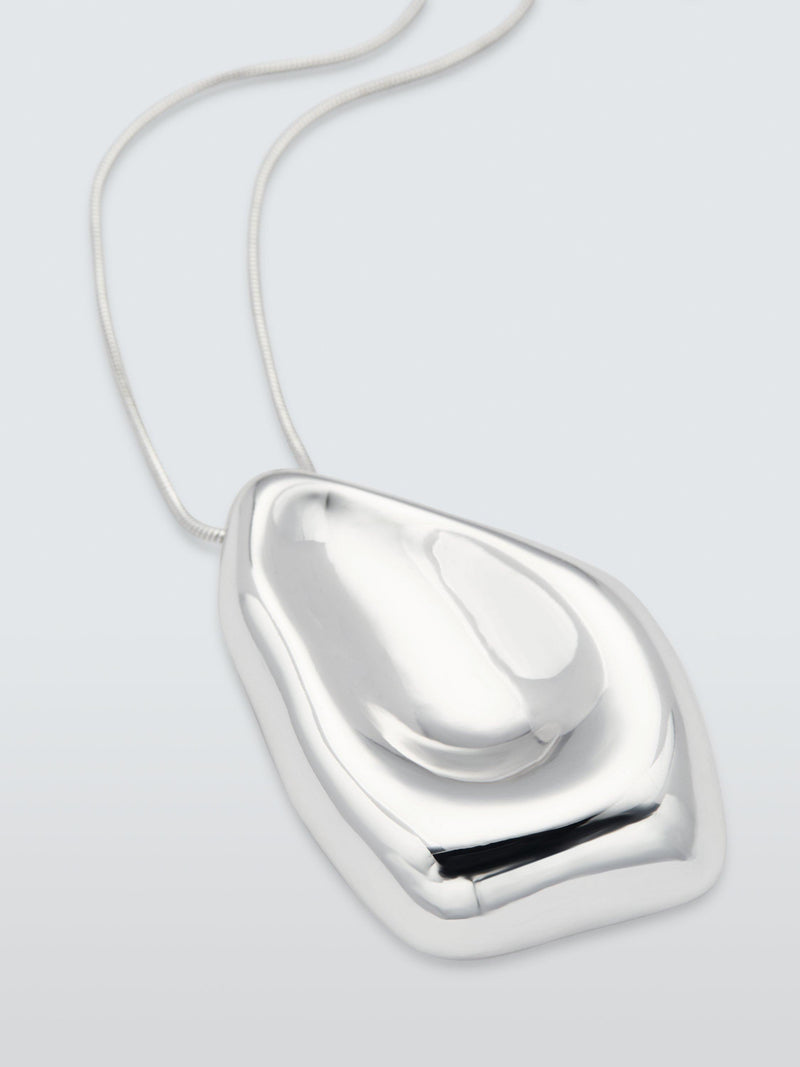 John Lewis silver teardrop pendant necklace 41cm, imported from the UK