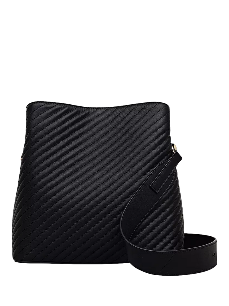 Radley Dukes Place quilted medium cross body bag black leather - British product