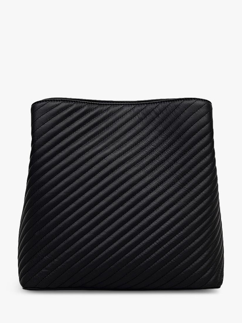 Radley Dukes Place quilted medium cross body bag black leather - British product