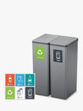 EKO twin touch waste bin grey 30L, imported from the UK