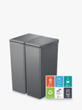 EKO twin touch waste bin grey 30L, imported from the UK