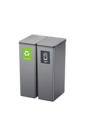 EKO twin touch waste bin grey 30L, imported from the UK