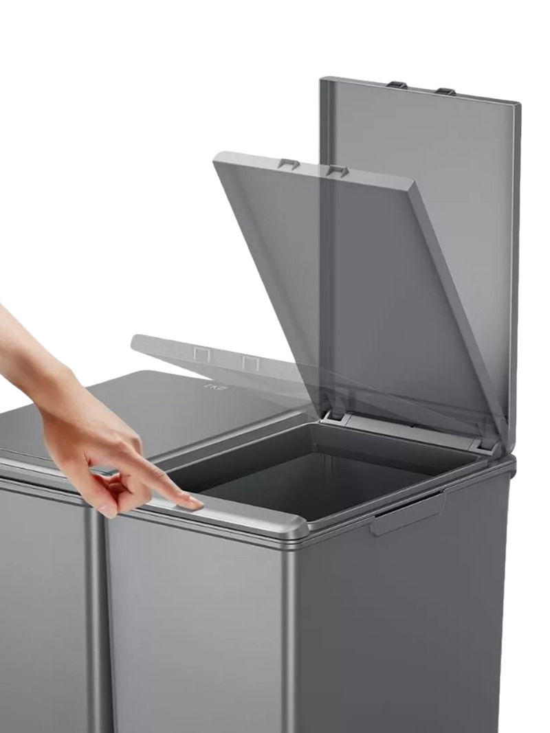 EKO Morandi twin touch bin grey 40L, imported from the UK