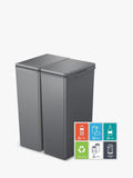 EKO Morandi twin touch bin grey 40L, imported from the UK