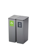 EKO Morandi twin touch bin grey 40L, imported from the UK