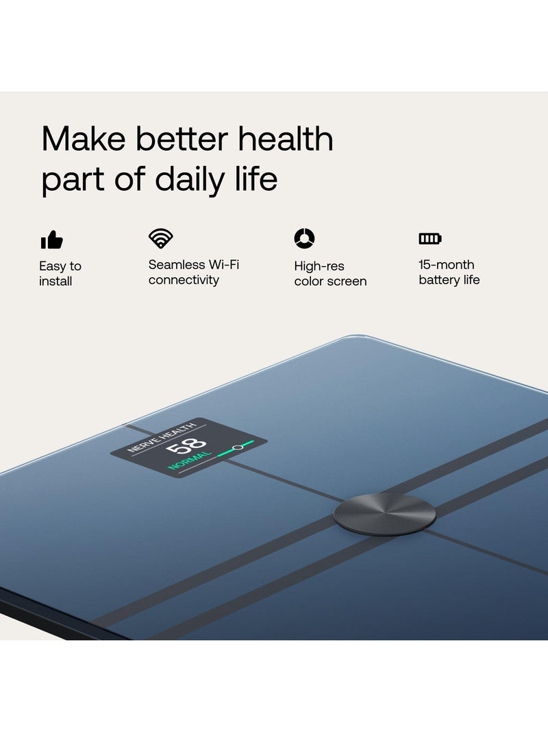 Withings Body Comp smart bathroom scale with body composition tracking, UK version