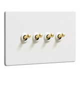 John Lewis Dowsing & Reynolds Soft White Quadruple Toggle Switch- Buy online at McGrocer