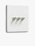 Dowsing & Reynolds Soft White triple toggle switch - British brand