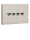 Dowsing & Reynolds Soft Silver Quadruple Toggle Switch