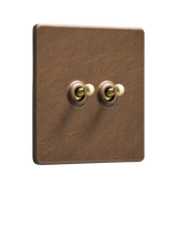 John Lewis Dowsing & Reynolds Antique Brass Double Toggle Light Switch- Buy online at McGrocer