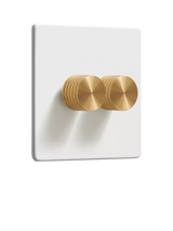John Lewis Dowsing & Reynolds Soft White Double Dimmer Switch- Buy online at McGrocer