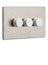 John Lewis Dowsing & Reynolds Soft Silver Triple Dimmer Switch- Buy online at McGrocer