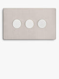 Dowsing & Reynolds soft silver triple dimmer switch, UK version