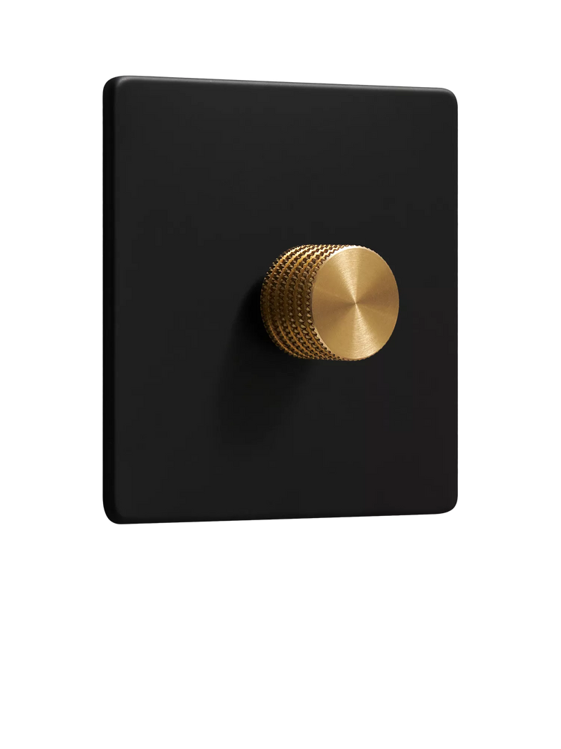 Dowsing & Reynolds Matt Black Single Dimmer Switch