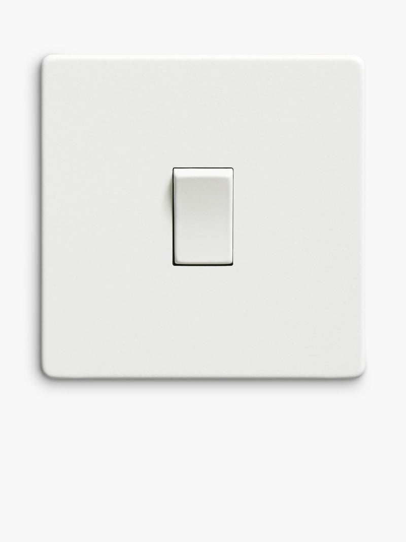 Dowsing & Reynolds soft white single rocker switch, imported from the UK
