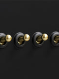 Dowsing & Reynolds matt black quadruple toggle switch - British product