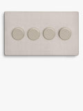 Dowsing & Reynolds quadruple dimmer switch soft silver (British brand)