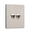 Dowsing & Reynolds Soft Silver Double Toggle Switch