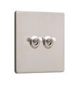 John Lewis Dowsing & Reynolds Soft Silver Double Toggle Switch- Buy online at McGrocer