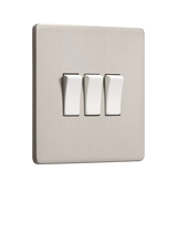 John Lewis Dowsing & Reynolds Soft Silver Triple Rocker Switch- Buy online at McGrocer