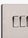 Dowsing & Reynolds soft silver quadruple rocker switch (British brand)