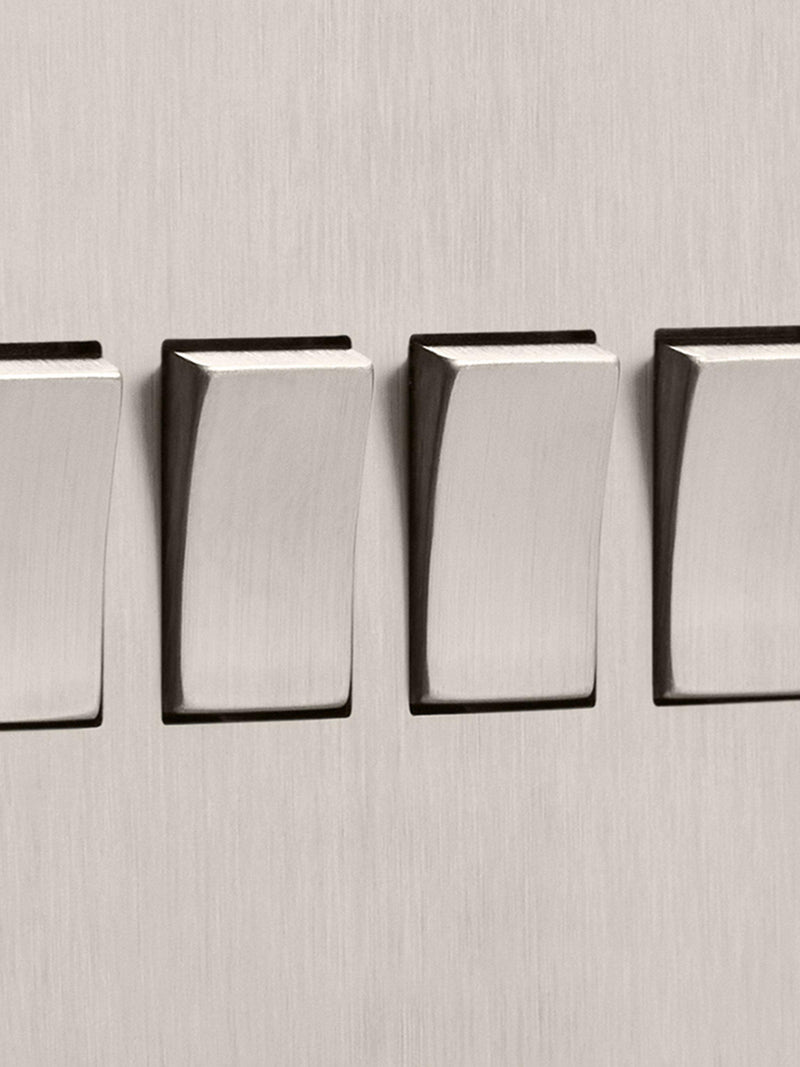 Dowsing & Reynolds soft silver quadruple rocker switch (British brand)