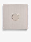 Dowsing & Reynolds brushed silver single dimmer switch, UK version
