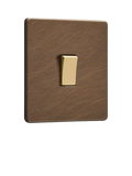 Dowsing & Reynolds antique brass rocker switch - British product