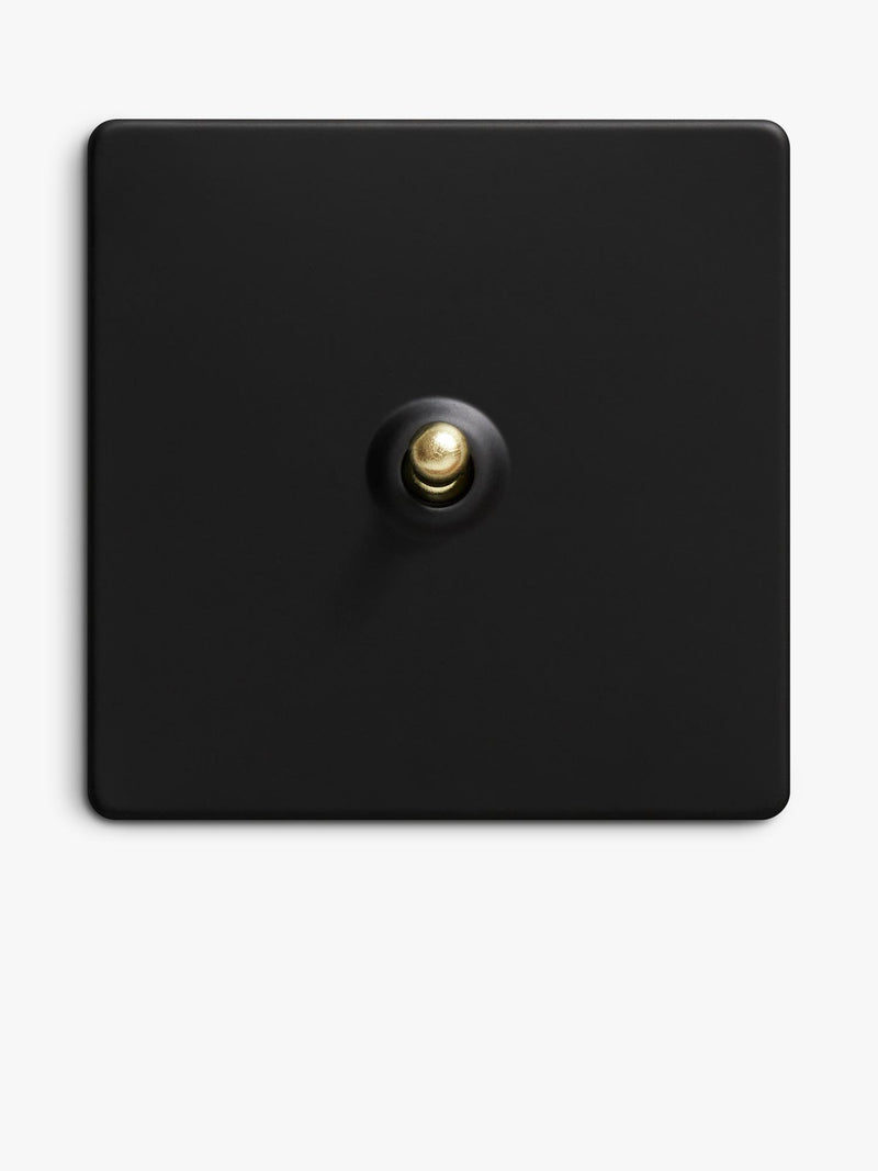 Dowsing & Reynolds matt black toggle switch, imported from the UK