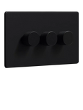 Dowsing & Reynolds triple dimmer switch matt black, UK version