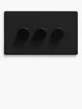 Dowsing & Reynolds triple dimmer switch matt black, UK version