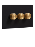Dowsing & Reynolds Matt Black Tripple Dimmer Switch