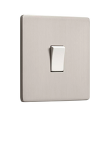 John Lewis Dowsing & Reynolds Soft Silver Single Rocker Light Switch- Buy online at McGrocer